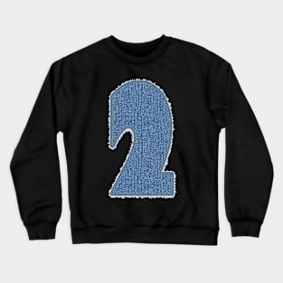 Number Two Blue Denim Crewneck Sweatshirt